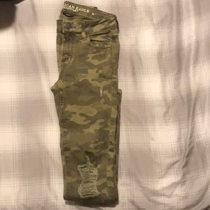 Distressed Camo American Eagle Jeans
